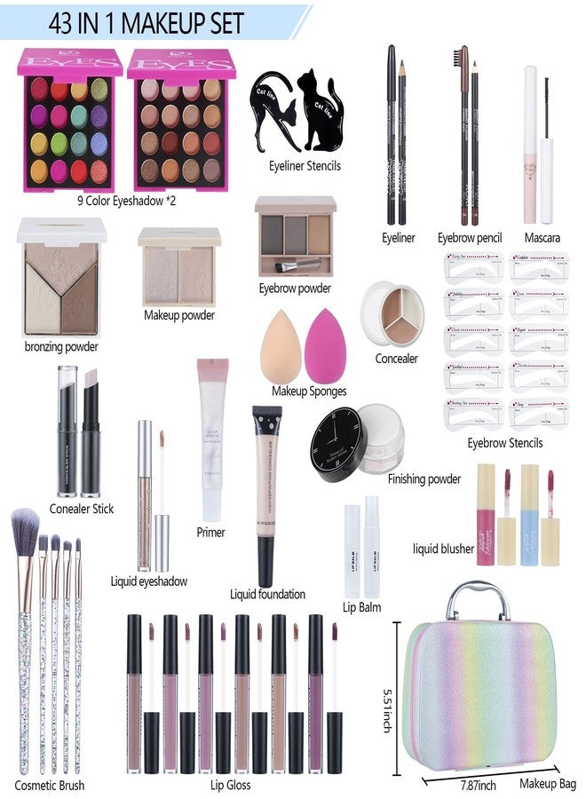 Moobirlet Makeup Kits For Girls Teens, Makeup Gift Set For Women with Eyeshadow Palettes, Brushes, Lip Gloss, Travel Make up Starter Kit For Beginners (C01612) - Image 2